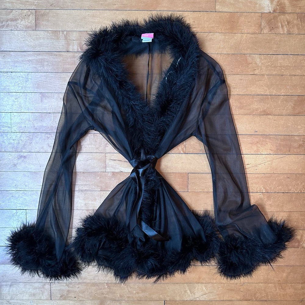 Shirley of Hollywood Fur Marabou Robe